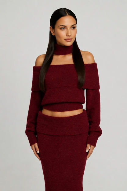 Sienna 2-Piece Set Burgundy