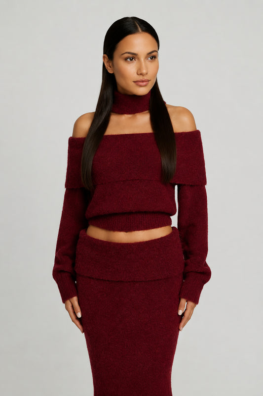 Sienna 2-Piece Set Burgundy