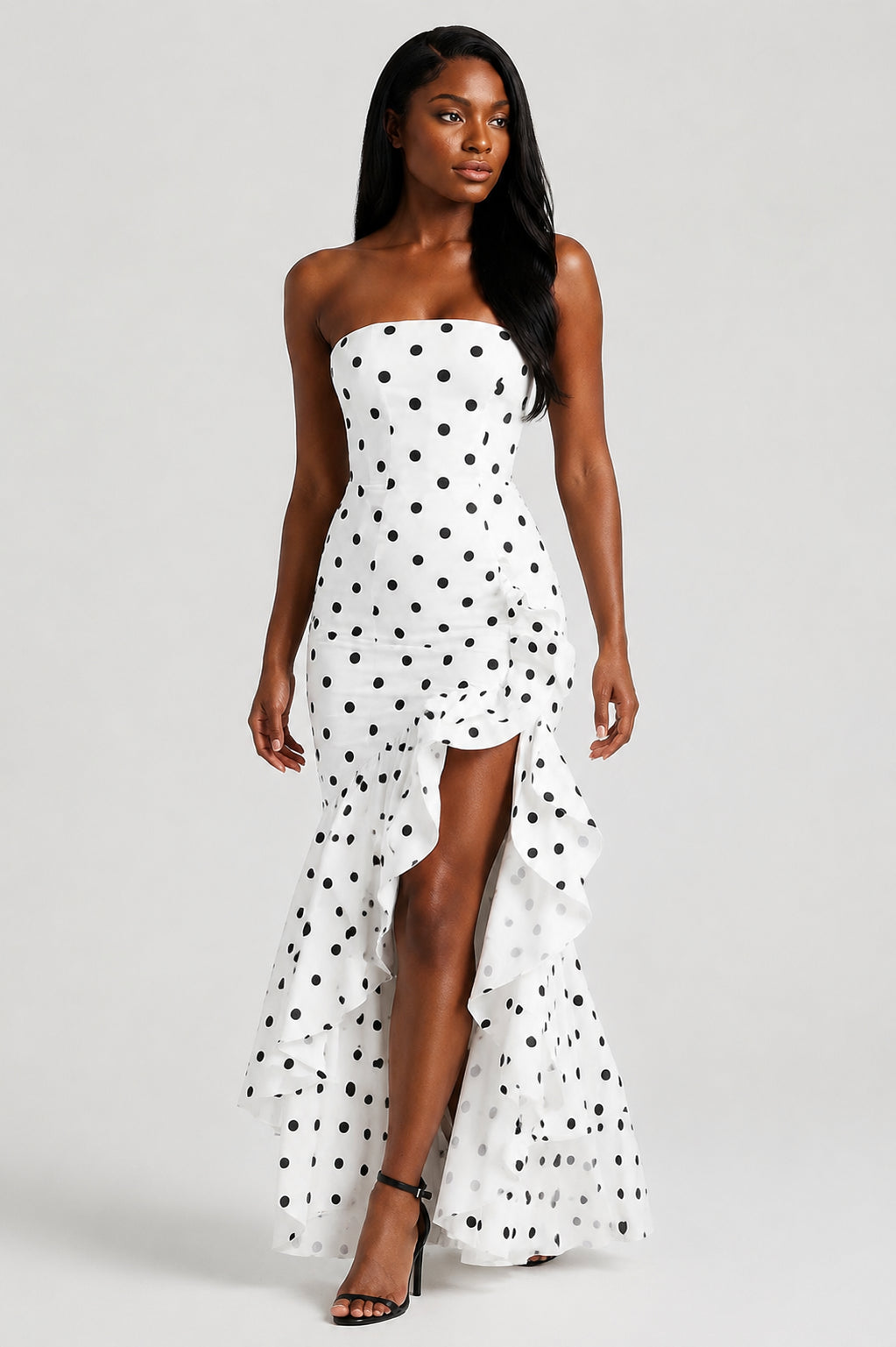 Calla Strapless Cotton Maxi Dress Black