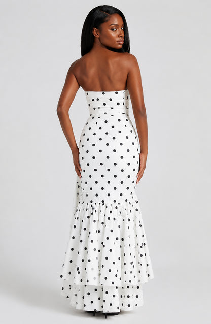 Calla Strapless Cotton Maxi Dress Black