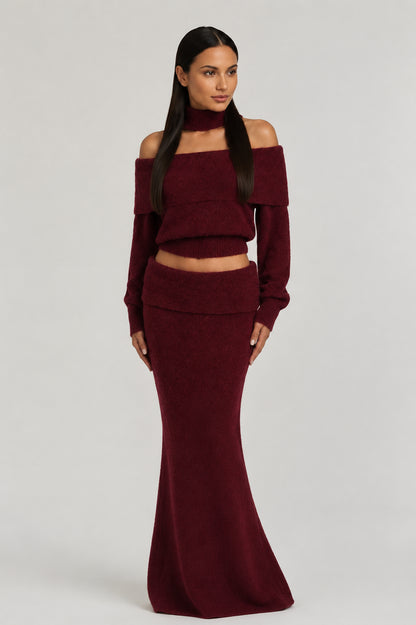 Sienna 2-Piece Set Burgundy