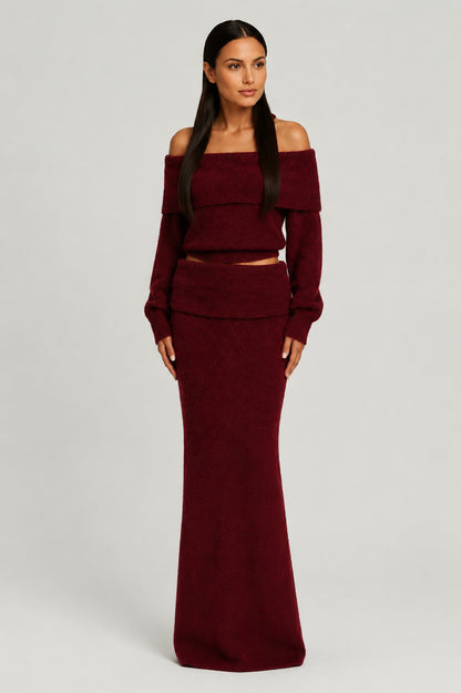 Sienna 2-Piece Set Burgundy