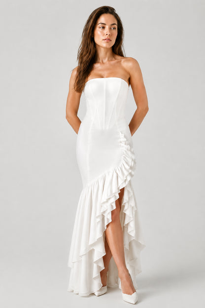 Calla Strapless Corset Maxi Dress Ivory