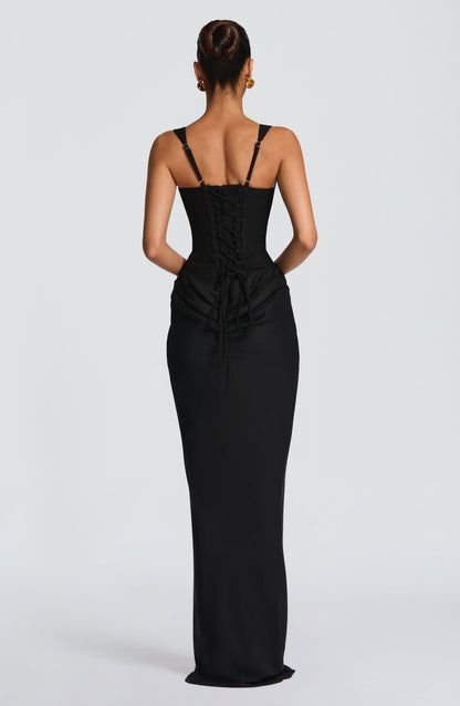 Cornelia Maxi Dress Black - Back