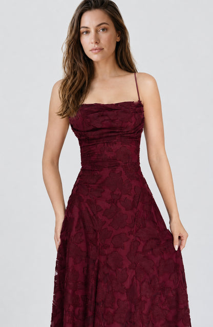 Francis Maxi Dress Cherry Lacquer