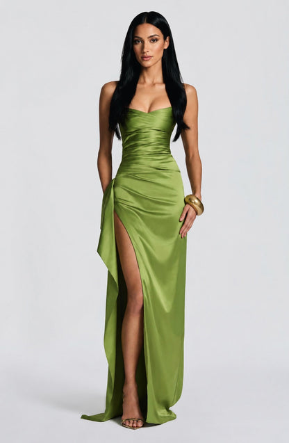 dress styling shot - satin maxi