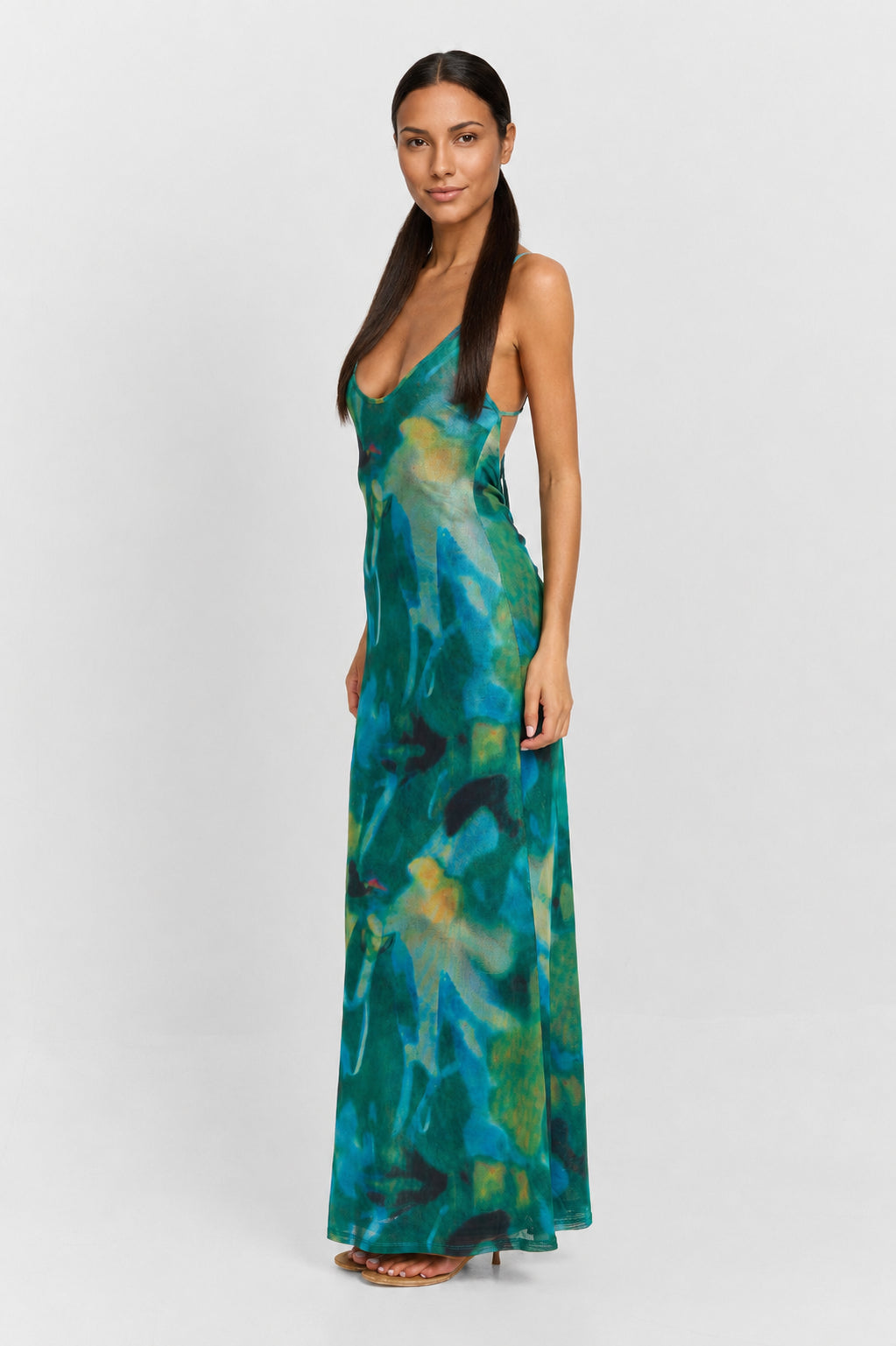 Vera Maxi Dress - Green Floral