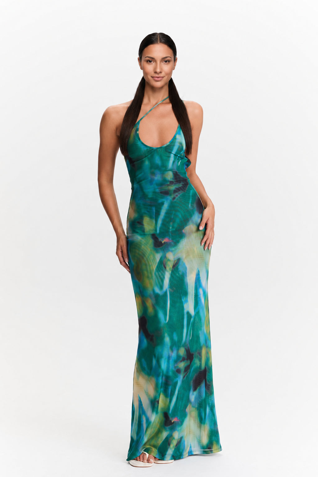 Vera Maxi Dress - Green Floral